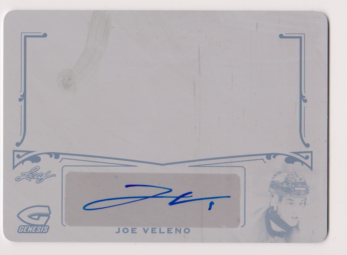 2015-16 Leaf Genesis Jersey Auto Black #AMJV1 Joe Veleno 1/1 (image for) 2015-16 Leaf Genesis Jersey Auto Black #AMJV1 Joe Veleno 1/1